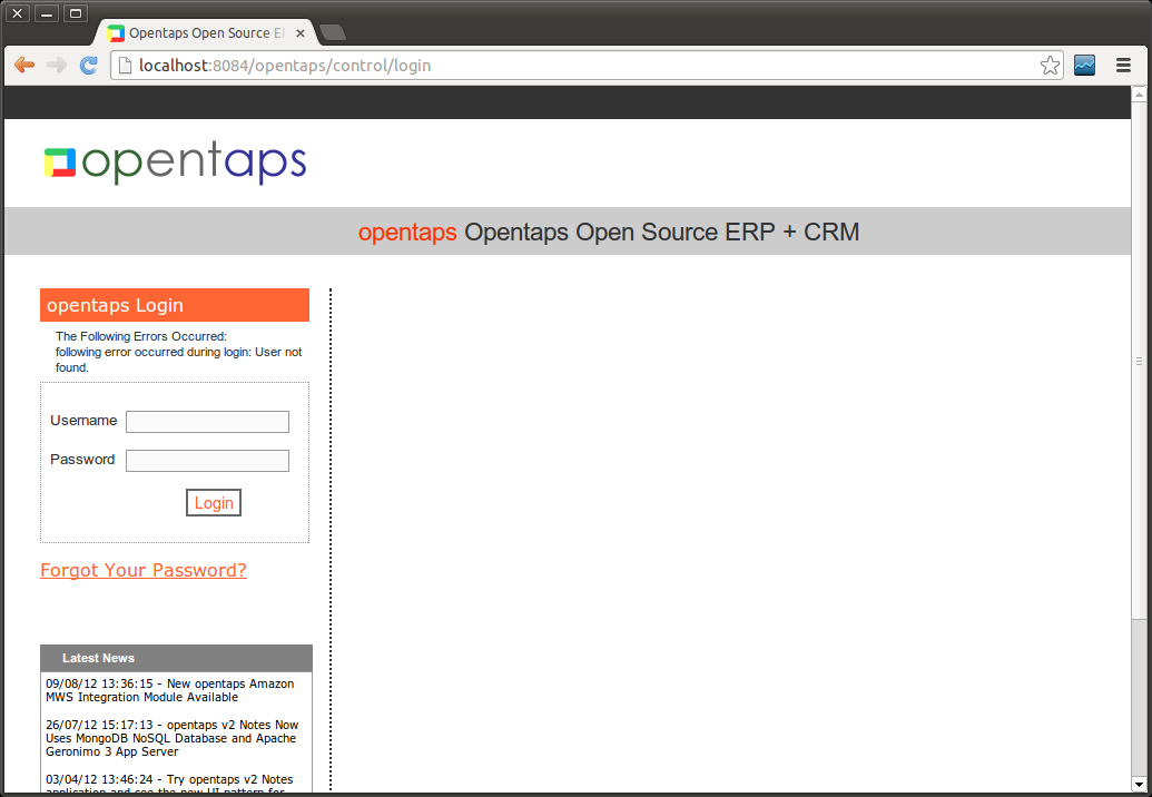 install opentaps 1.5 windows